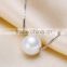 925 silver unique freshwater pearl pendant 9-10mm freshwater aaa perfect round pearl pendant