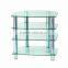 4 tier storage rack glass shelf