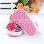 Newest selling kids latest dress shoes western pink flower baby shoes