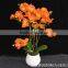 Attractive home decoration vivid silk flowers artificial potted orchids