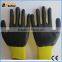 BSSAFETY 13 gauge polyester knitted black nitrile coated garden work gloves