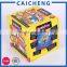 Lid hinged base with extend flap rigid paper print box for play card