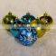 8cm gold blue inflatable christmas ornaments ball