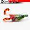 SGWF-33T artifical plastic floating soft frog resin kicking leg, 40mm/6g, VMC hook