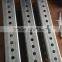 Outdoor galvanized perforated steel square road traffic sign post