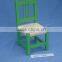 Colorful kids wood chair with back&grass met