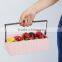 cy268 Decorative Plastic Home Office Storage Boxes Desktop Basket Organizer Handle Bathroom Kitchen Home Office Tidy Box