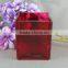 Machine-made color cube glass vase