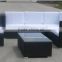 modern design aluminum frame rattan garden sofa