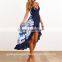 Women Summer Boho Long Maxi Party Dress Sleeveless Floral Long Beach Dress