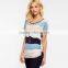 Maxnegio summer supplies woman top and women striped t-shirt
