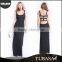 Fashion Design Polyester Bodycon U Neck Black Evening Dress Mermaid