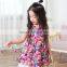 S17577A Girls Fashion Flower Lace Sleeveless Dress Children's Clothing