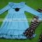 2016 Children Clothes Kids Boutique Outfits Wholesale Baby Girls Clothing Sets Cotton ChildrenOutfit Pure Color Dress