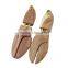 Double tube lotus firm wood professional adjustable shoe tree with metal cap