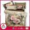 2016new style 13372 60*40s reactive printed 3D rose deisgn bedding set