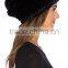 YR297 Wholesale Price Fashion Knitted Rex Rabbit Fur Hat with Pom pom