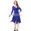 High quality designer denim elegant plus size 2015 newest dress