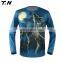 Wholesale cheap long sleeves printed sublimation t shirts t-shirt printing