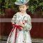 XXLF125 flower patterns appliques girl daily wear casual dress flower girl tutu dresses