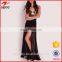Side High Slip Black Latest Long Skirt Design Chiffon Maxi Skirt
