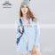 2017 Sweetly Fashion Boyfriend Style Girls Long Sleeve Striped Custom Casual Dress Shirt