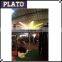 Dia:3m lighting coffee shop umbrellas, led flower tulip umbrellas with hand crank