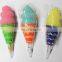 Ice cream shape foam click ball toy with candy inside