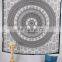 Indian Elephant Mandala Queen Cotton Queen Size Tapestry Hippie Wall Hanging, Indian Bohemian Tapestry, Gypsy Bed Cover,
