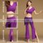 T-5170 New factory performance belly dance wear 2pcs top and pant set