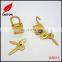 Gold jewelry box padlock
