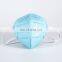 Non woven raw material pm2.5 respirator blue dust face mask with valve