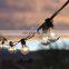 Globe String Lights With Black White Wire G40 Incandescent Bulb 25Ft Outdoor