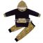 Wholesale 2019 Girls Winter Boutique Outfits Black Leopard Hat Sweater Children's Boutique Leopard Pants Cloth Kids Clothes