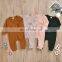 Long Sleeve Unisex Newborn Baby Premium Toddler Clothes Solid Color Baby Button Girls Bodysuit Plain Ribbed Baby Romper