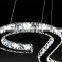 Luxury Modern LED Ceiling Light K9 Crystal Stainless Steel Pendant Lighting Dining Room Chandelier Contemporary Adjustable Stain