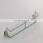 whole sale stainless steel bathroom tempered glass corner shelf in Qingdao Rocky factory