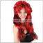 long red and black curly cheap wholesale party wigs