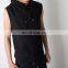 Wholesale men compression sleeveless custom gym clothes fit men in a tight hoodie vest