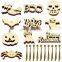 Unfinished Halloween wooden cutouts pumpkin bat wood slices ornaments for festival decoration DIY crafts making