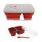 Bento Lunch Box, Collapsible and Leakproof Silicone Food Storage Containers, Kids Lunch Box
