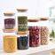 Food Grade Glass Borosilicate Storage Jar With Bamboo Lid
