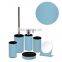 Hotel decoration blue plastic auto open toilet brush holder beach theme bathroom accessories