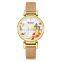 CURREN 9053 Women Charm Fashion Thin Quartz Watches Unique Flower Dial Simple Ladies Dress Bracelet Wristwatch