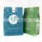 Wholesale aluminum foil square bottom pouch stand up zipper valve coffee bean bag 250g with coffee design