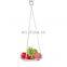 New 2022 Storage Kitchen Basket Wood Macrame Hanging Fruit Hammock Under Cabinet