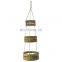 Hot Selling 3 Tier Woven Hanging Basket Seagrass With Metal Frame Decorative Wall Hanging Planter Cheap Wholesale
