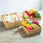 Best Price bamboo weaving basket Set Of 3 Snack fruit tray storage basket serving tray wholesale