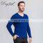 Knitwear Manufacturer Custom Solid Knitted Cashmere Sweater for Men V-neck