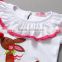 2015 Christmas Reindeer Ruffle Cotton Toddler Girls Boutique Clothing Sets